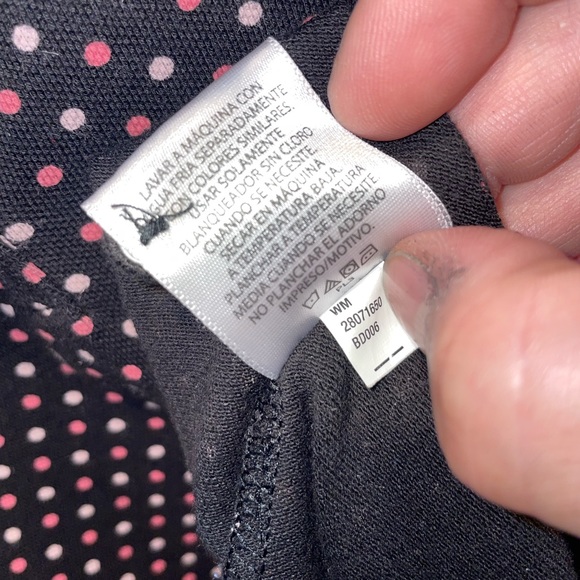 Ladies XL Navy Collared WHITE STAG Shirt w/Pink & White Polkadots - Picture 6 of 7